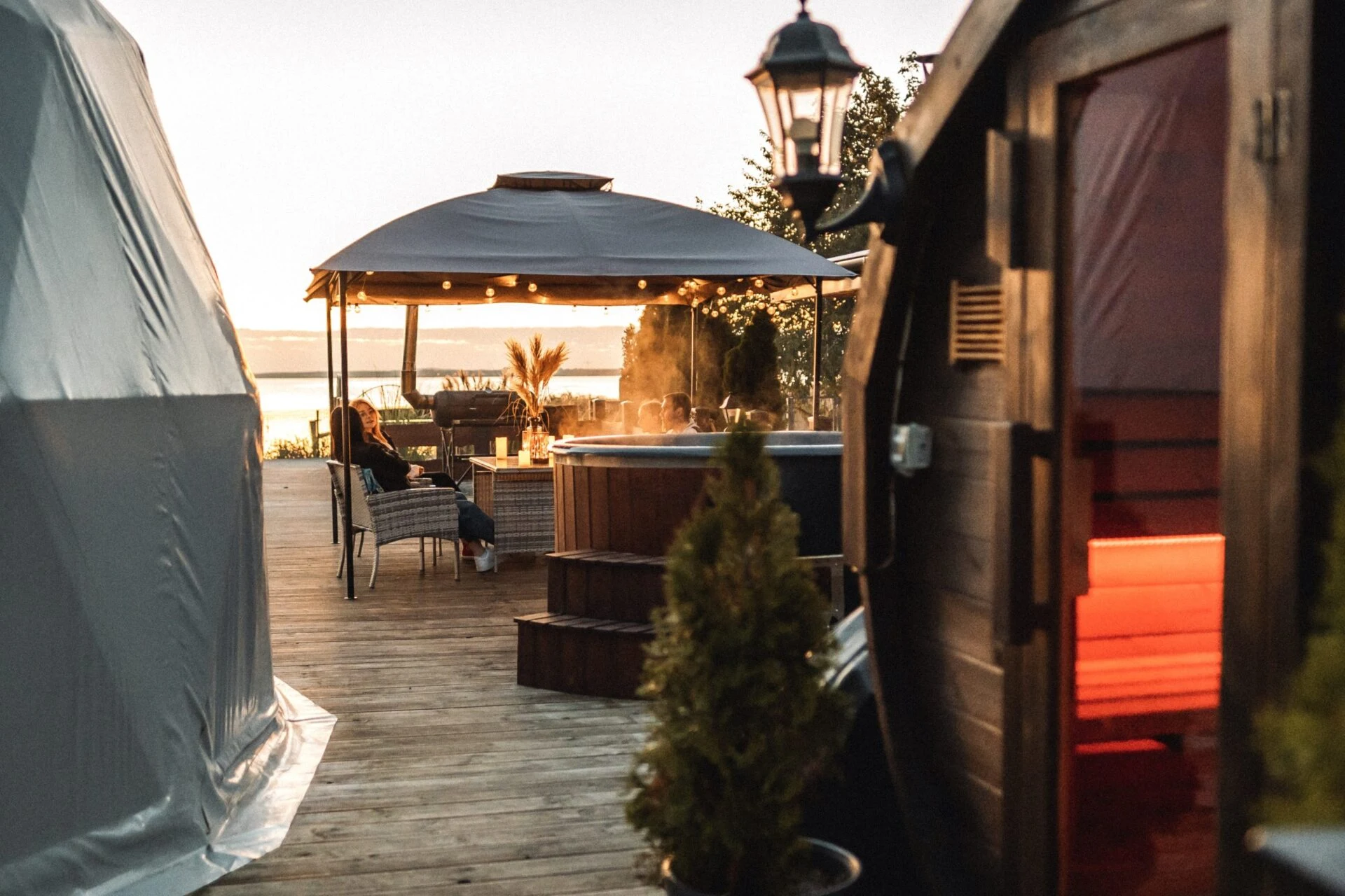 Prywatna sauna i balia Zacisze Haven nad wodą